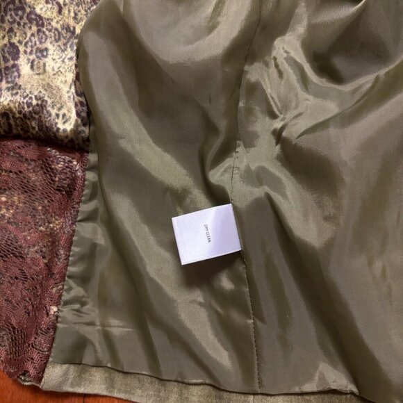 apostrophe luxury is a state of mind Green Velvet Blazer Lace 12P Corporate Goth - Picture 14 of 16